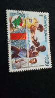 NİARAGUA-1970-80     3.00   CORD  DAMGALI - Nicaragua