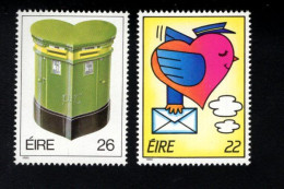 1998981524 1986  SCOTT 653 654 (XX) POSTFRIS  MINT NEVER HINGED - LOVE ISSUES - HEART-SHAPED MAILBOX - BIRD AND LETTER - Ungebraucht