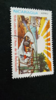 NİARAGUA-1970-80     3.00   CORD  DAMGALI - Nicaragua