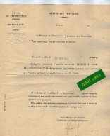 VP23.071 - Ministère De L'Instruction ...PARIS X TOULOUSE 1912 - Lettre - Mme LADIEU, Institutrice à AUBIN X SAINT- CERE - Documenti Storici