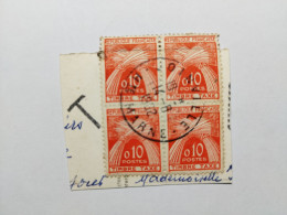 Timbre Taxe Type Gerbes Légende République Française 0.10 Francs France 1960 - 1960-.... Oblitérés