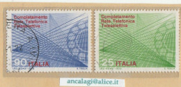 USATI ITALIA 1970 - Ref.0265B "RETE TELEFONICA" Serie Di 2 Val. - - 1961-70: Gebraucht