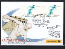 Germany 2004 Olympic Games Athens, Olymphilex Commemorative Cover - Verano 2004: Atenas