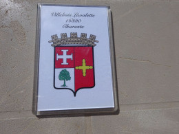 Magnet Blason écusson Villebois Lavalette Charente Croix Arbre Magnetfridge Coat Arms, Wappen, Iman Escudo - Tourisme