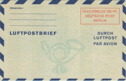 BERLIN 1948 - Entier Aérogramme / Ganzsache Luftpostbrief LF 1 II ** - Taxe Perçue 100 Pf Orangerot - Other & Unclassified