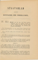 Staatsblad 1900 : Spoorlijn Zutphen - Hengelo - Documenti Storici