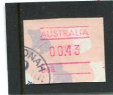 AUSTRALIA - 1991  43c  FRAMA  KOALAS  NO POSTCODE  B68  FINE USED - Machine Labels [ATM]
