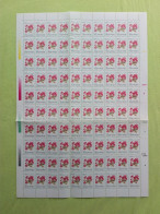 ARGENTINIEN MI-NR. 1757 X POSTFRISCH(MINT) BOGEN(100) GEFALTET BLUMEN 1985 BEGONIE - Unused Stamps