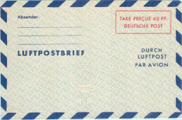 ALLEMAGNE BIZONE - Entier Aérogramme / Ganzsache Luftpostbrief LF 3 ** - Taxe Perçue 60 Pf Orangerot - Covers & Documents
