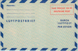 ALLEMAGNE BIZONE - Entier Aérogramme / Ganzsache Luftpostbrief LF 1 II ** - Taxe Perçue 100 Pf Orangerot - Covers & Documents