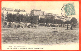 33 - B27646CPA - LA REOLE - Un Coin Du Port Un Jour De Foire - Très Bon état - GIRONDE - La Réole