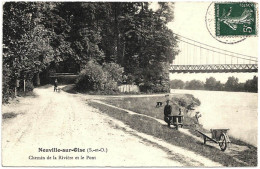 95 - B25933CPA - NEUVILLE SUR OISE - Chemin De La Rivière Et Le Pont - Lavoir - Très Bon état - VAL-D'OISE - Neuville-sur-Oise