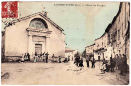 30 - B23659CPA - AIGUES VIVES - Place Du Temple - Très Bon état - GARD - Aigues-Vives