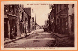 22 - B34064CPA - LANVOLLON - La Grande Rue - Librairie - Très Bon état - COTES-D'ARMOR - Lanvollon