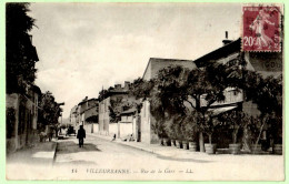 69 - B28711CPA - VILLEURBANNE - Rue De La Gare, Café De La Gare - Très Bon état - RHONE - Villeurbanne