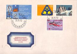 [900809]TB//-Suisse 1972 - FDC, Documents, Hélicoptère, Transports, Animaux, Oiseau - Hélicoptères