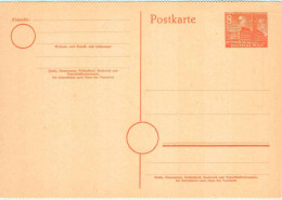 BERLIN 1952 - Entier / Ganzsache * - P 12 II Gezähnt - 8 Pf Bauten I. (Schöneberger Rathaus) Orange - Postales - Nuevos