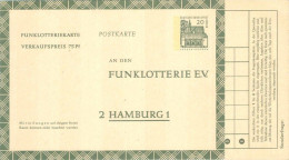 BERLIN 1966 - Entier / Ganzsache * - FP 8 Funklotterie - 20 (75 Pf) Bauwerke I (Lorsch Hessen) Grün - Postcards - Mint
