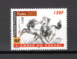 POLYNESIE  N°  656   NEUF SANS CHARNIERE COTE 3.80€    ANNEE DU CHEVAL  ANIMAUX - Nuovi