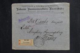 RUSSIE - Enveloppe Commerciale En Recommandé En 1908, Affranchissement Au Verso - L 151296 - Storia Postale