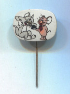 TOM & JERRY - Walt Disney, Vintage Pin  Badge Abzeichen - Disney