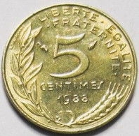 Pièce De Monnaie 5 Centimes Marianne 1988 - 5 Centimes