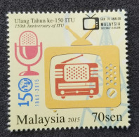 Malaysia 150th International Telecommunications Union ITU 2015 Television (stamp) MNH *TV O/P *unissued *rare - Malasia (1964-...)