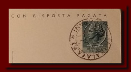 1957 ITALIA ITALY Intero CPRP Sir £20 Parte Domanda Vg MARSALA X ROMA Ps Card 2scans - Interi Postali