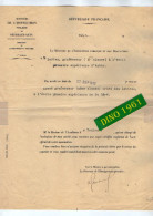 VP23.074 - Ministère De L'Instruction ...PARIS X TOULOUSE 1912 - Lettre - M. LADIEU, Professeur à AUBIN X SAINT- CERE - Documenti Storici