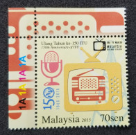 Malaysia 150th International Telecommunications Union ITU 2015 Television (stamp Plate) MNH *TV O/P *unissued *rare - Malasia (1964-...)