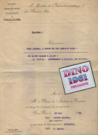 VP23.075 - Ministère De L'Instruction ..PARIS X TOULOUSE 1915 - Arrêté - M. LADIEU,Professeur à L'E.P.S. De SAINT - CERE - Documenti Storici