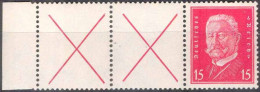 ALLEMAGNE REICH - W 30.3 **- Combinaison De Carnet / Zusammendruck / Se-tenant - 15 Pf Hindenburg - Postzegelboekjes & Se-tenant