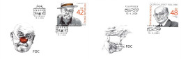 Czech Republic - 2024 - Theatre And Film Actors - Brothers Lubomir And Oldrich Lipsky - FDC Set - FDC