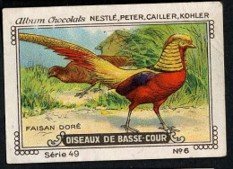 Nestlé - 49 - Oiseaux De Basse-Cour, Farm Birds - 6 - Faisan Dore, Golden Pheasant, Chinese Pheasant - Nestlé