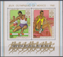 Olympics 1968 - Athletics - BURUNDI - S/S Perf. MNH - Zomer 1968: Mexico-City