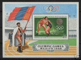 Olympics 1968 - Wrestling - MONGOLIA - S/S MNH - Verano 1968: México