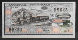 BILLET DE LOTERIE NATIONALE - 1969 Le Rail - La Locomotive L'Adler 1854 - BE - Lottery Tickets