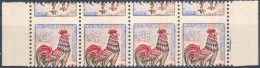 FRANCE - Bande De 4 Neuf ** De Carnet Avec Piquage à Cheval - N° 1331 0f25 Coq Decaris - 1962-1965 Gallo De Decaris