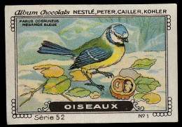 Nestlé - 52 - Oiseaux, Birds - 1 - Mesange Bleue, Cyanistes Caeruleus, Blue Tit, Pimpelmees - Nestlé