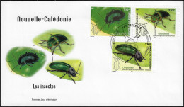 Nouvelle-Calédonie 2005 Y&T 960 à 962 Sur FDC. Insectes, Coléoptères - Coléoptères