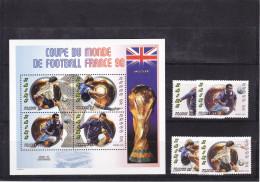 Voetbal Frankrijk 1998-Football France 1998 Serie+bl 25000NZ-1570/73+bl89 - Ungebraucht