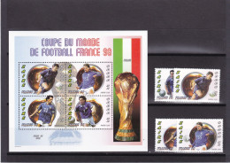 Voetbal Frankrijk 1998-Football France 1998 Serie+bl 40000NZ-1578/81+bl91 - Ungebraucht