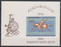 Olympics 1968 - History - SYRIA - S/S Imp. MNH - Sommer 1968: Mexico