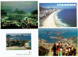 Lot 8 Cpm - Brazil -   Rio De Janeiro - Vue Aérienne CRISTO REDENTOR - Animation Appareil Photo - IPANEMA - Rio De Janeiro