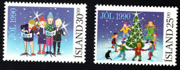 1990 Christmas Mi IS 736 - 737 Sn IS 716 - 717 Yt IS 689 - 690 Sg IS 761 - 762 Xx MNH - Nuovi