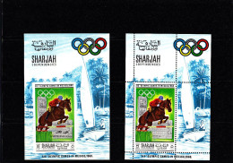 Olympics 1968 - Equestrian - SHARJAH - S/S Perf.+imp. MNH - Estate 1968: Messico