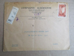 Marcophilie - Enveloppe - Compagnie Algérienne - Syrie - Alep - Cartas & Documentos