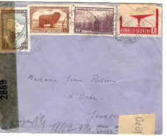 Argentina Air Mail Cover  Buenos Aires 1943 US Tape Censor 2889  + German Tape Censor Paris (X) > Swiza - Covers & Documents