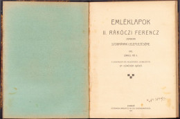 Emléklapok II. Rákoczi Ferencz Zombori Szobrának Leléplezésére, 1912 C3829 - Oude Boeken