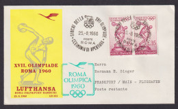 Flugpost Brief Air Mail Lufthansa Italien Schöne MEF Rom Frankfurt Hamburg XVII - Used